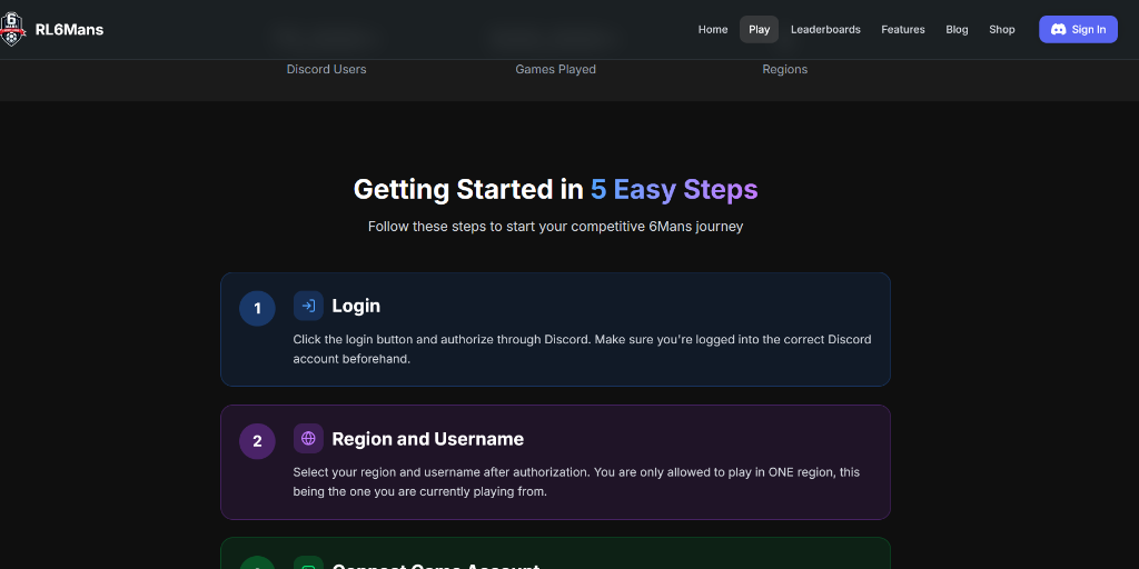 The new Play page with easy steps